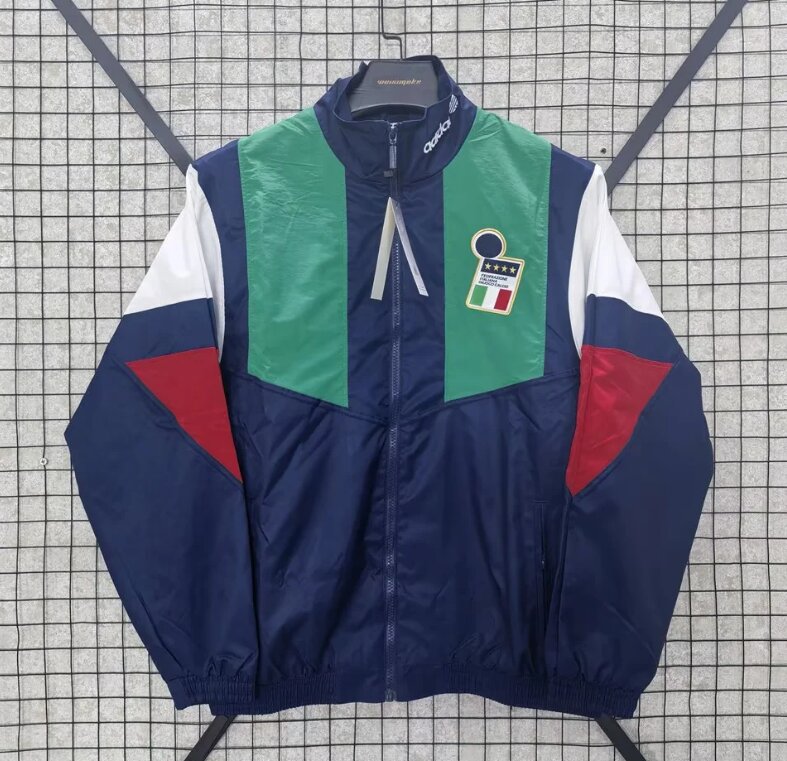 AAA Quality Italy 26/27 Wind Coat - Navy Blue/Green
